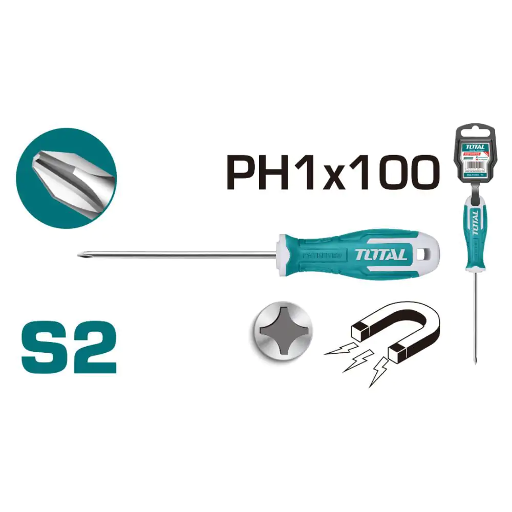 Destornillador Phillips Total THT26PH1100 PH1 x 100 mm